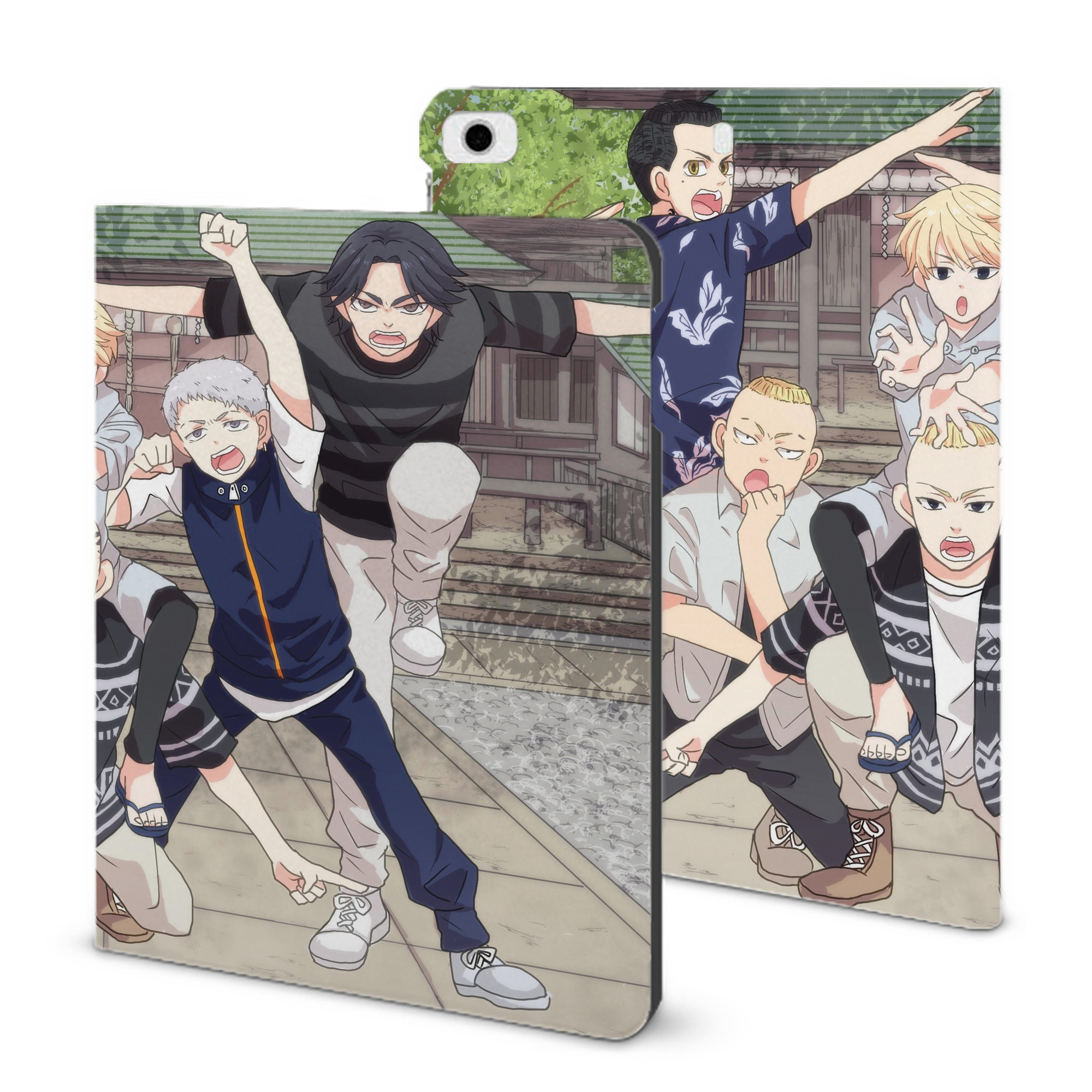 （画像用） 東京リベンジャーズ Tokyo Revengers IPad ケース ブック型 PUレザー TPU 耐衝撃 軽量 薄型 ペン収納なし 全面保護 IPad 各モデル対応